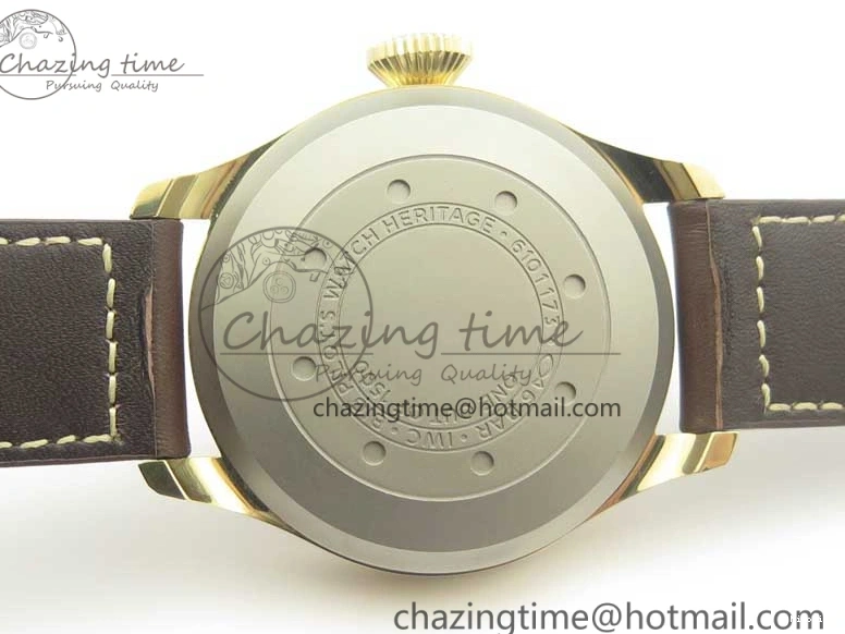 MIROTIME 0311 Big Pilot IW501005 Real Bronze ZF 1:1 Best Edition Black Dial on Brown Leather Strap A Sleek 7192